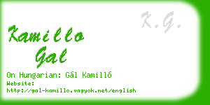 kamillo gal business card