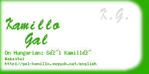 kamillo gal business card